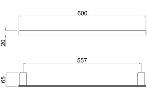 Полотенцедержатель Allen Brau Infinity 60 черный матовый - 2