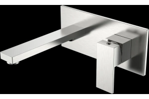 Смеситель для раковины Boheme Qubic сталь матовый