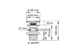 Донный клапан для раковины Ceramalux белый, матовый (RD001MW) - 2