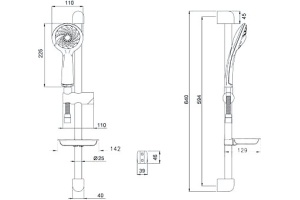 Душевой гарнитур VitrA Samba 3F A45680WSA - 2