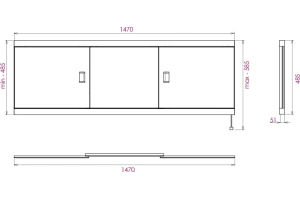 Фронтальная панель Onika Монако-Эконом 150 белый (515014) - 2