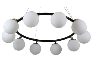 Подвесная люстра LUMINA DECO Modica LDP 6032-10 BK+MD