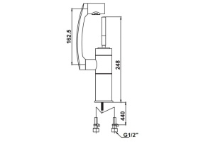 Смеситель Kaiser Merkur 27011 для раковины - 2