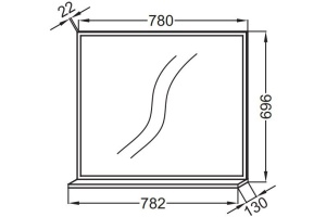 EB1597-E52 VIVIENNE Зеркало 80 см, дуб табак - 2