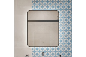 Зеркало DIWO Кострома 60 черное, с подсветкой, прямоугольное, настенное