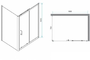 Душевой уголок RGW Passage PA-74 180x70 профиль хром стекло прозрачное - 3
