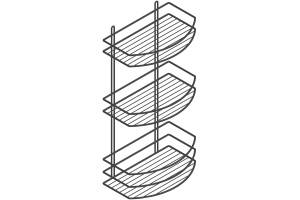 Полка DIWO Смоленск П16090 черный муар