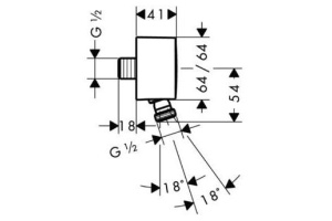 Шланговое подключение Hansgrohe PuraVida Fixfit 27414000 - 3