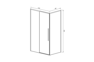 Душевой уголок Vincea Slim-N 140х90 черный стекло прозрачное - 2