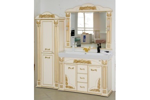 Зеркало Misty Барокко 120 бежевое, патина - 3