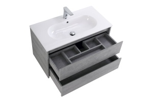 Тумба с раковиной BelBagno Kraft 100 серый - 2