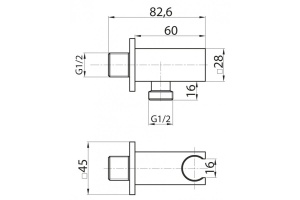 Шланговое подключение Cezares Articoli vari (CZR-AI12-01) - 2