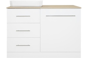 Комплект мебели Misty Респект 120 L под стиральную машину белый - 2