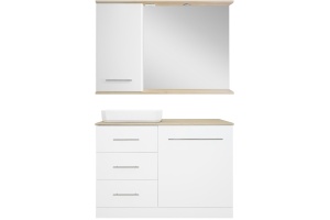 Комплект мебели Misty Респект 120 L под стиральную машину белый