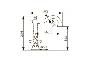 Смеситель Kaiser Carlson Style 44411-1 для кухонной мойки - 2