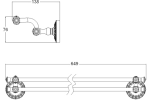 Полотенцедержатель Zorg Antic AZR 13 BR двойной - 2
