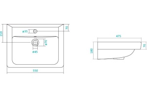Мебельная раковина Santek Тигода 55 - 3