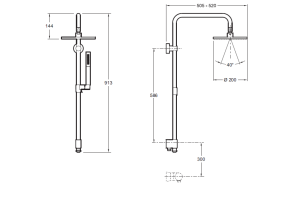 Душевая стойка Jacob Delafon Eo E11715-CP - 2