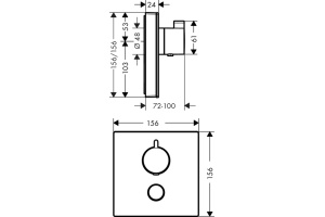 Смеситель для душа Hansgrohe ShowerSelect Highflow хром (15735400) - 3