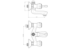 Смеситель для ванны с душем GPD Rios хром - 2