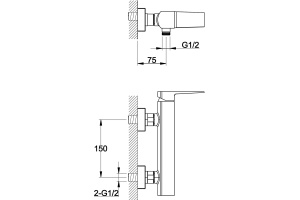 Смеситель BelBagno Arlie ARL ESDM CRM для душа - 2