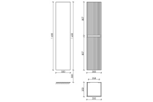 Шкаф-пенал Sancos Snob R 35 бежевый - 3