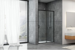 Душевая дверь в нишу ABBER Zart 90 профиль черный (AG08090B) - 2