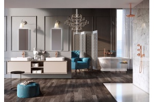 Смеситель Webert Opera OA830402980 розовое золото, для раковины - 2