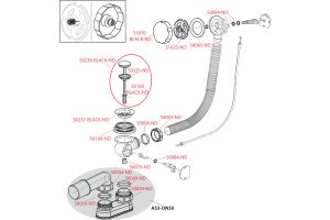 Слив-перелив AlcaPlast A55 BLACK - 3