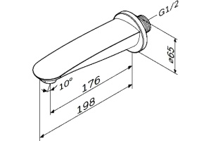 Излив AM.PM Like F8070000 для ванны - 2