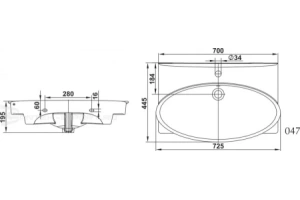 Мебельная раковина Misty Санти 70 белая глянцевая - 2