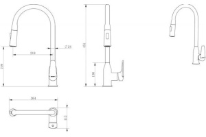 Смеситель Bravat Arden F7362395CP-ENG для кухонной мойки - 2