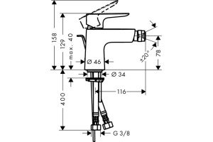 Смеситель Hansgrohe Talis E 71720000 для биде - 2