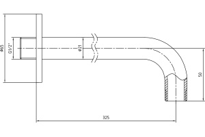 Кронштейн для верхнего душа E.C.A. 102126608EX - 2