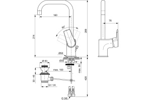 Смеситель для раковины  Ideal Standard Tesi хром - 3