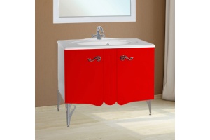 Тумба с раковиной Bellezza Эстель 90 красная