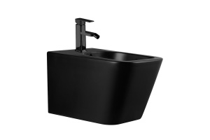 Биде подвесное Abber Rechteck черный матовый