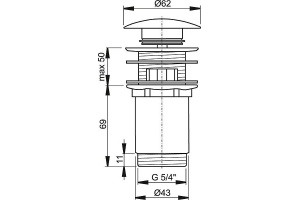Донный клапан для раковины AlcaPlast A392 - 2