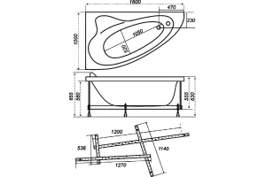Акриловая ванна Triton Николь 160х100 R, Щ0000048679 - 2