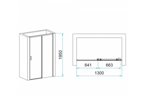 Душевая дверь RGW Passage PA-017B 130х195 профиль черный стекло прозрачное - 2