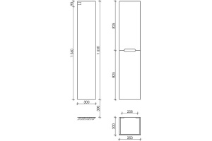 Шкаф-пенал Sancos Norma 2.0 35 белый глянцевый - 3