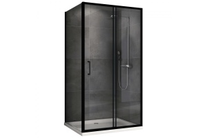 Душевой уголок Abber Schwarzer Diamant 150x60 профиль черный стекло прозрачное