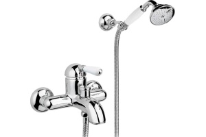 Смеситель для ванны Nicolazzi Mont Blanc белый, хром (3401CR76)