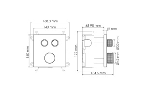 NEW Aisch 5548 Thermo Термостатический смеситель для ванны и душа - 3