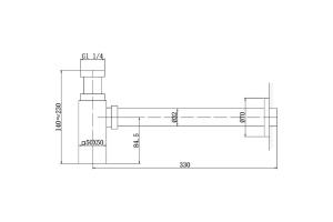 Сифон для раковины Abber хром (AF0031) - 2