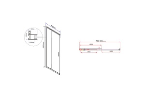 Душевой уголок Vincea Garda 110х80 черный стекло прозрачное - 2