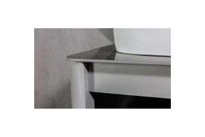 Тумба с раковиной Black&White Universell 160 левая белая - 3