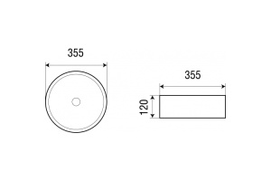 Раковина накладная Weltwasser WW ELBACH 3134 35.5 белый (10000003854) - 2