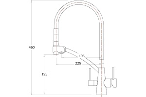 Смеситель Zorg Sanitary ZR 338-8 YF satin для кухонной мойки - 2