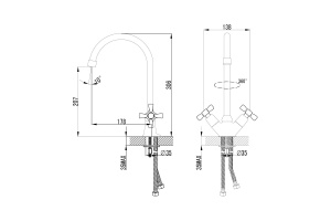 Смеситель для кухонной мойки Lemark Benefit хром (LM2505C) - 2